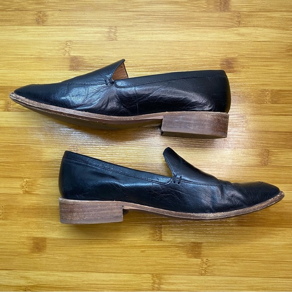 Madewell “The Frances” Black Leather Loafer Show Size 8 - Picture 5 of 9